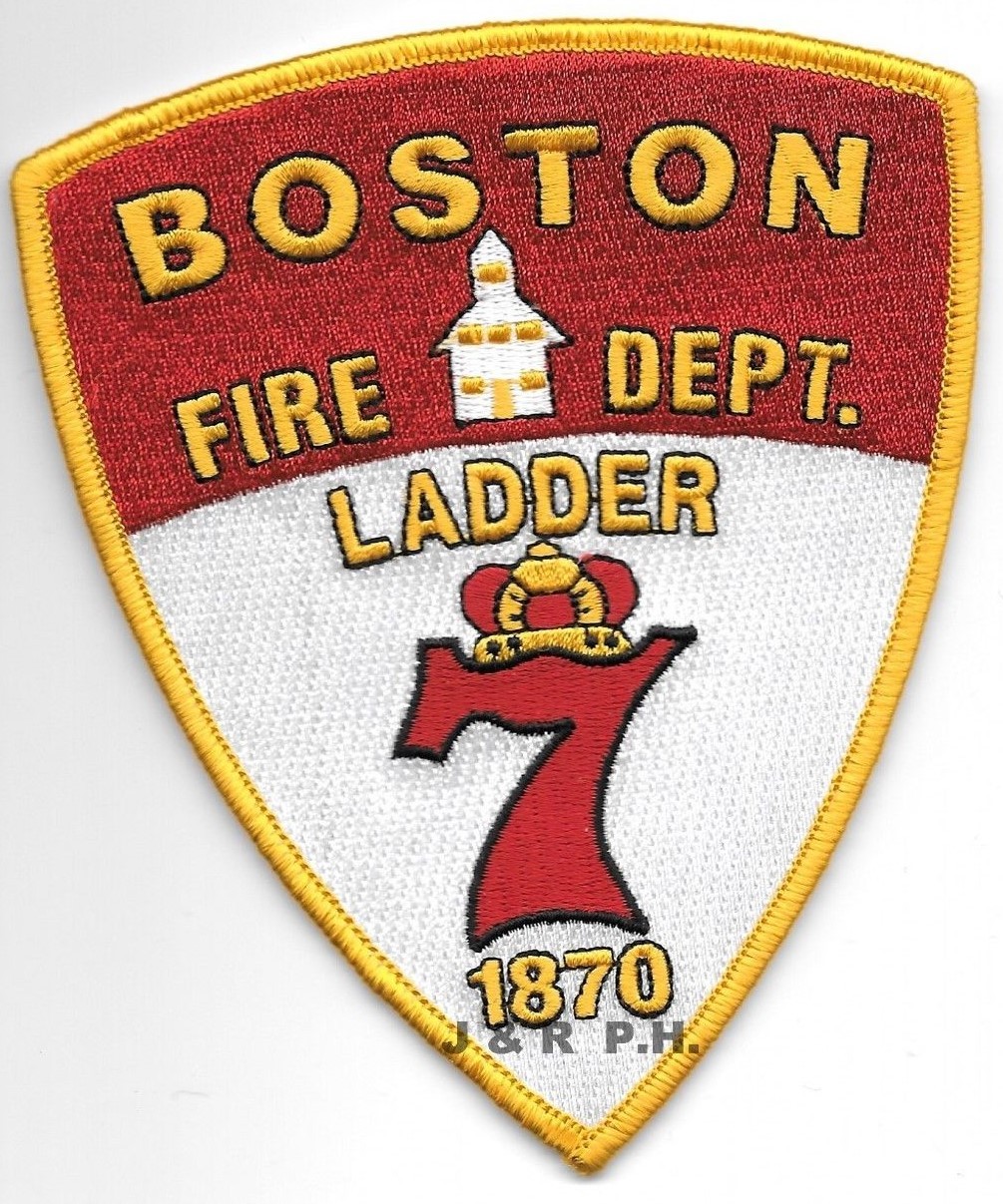 Boston  Ladder - 7, MA  "1870" (4.25" x 5" size) fire patch