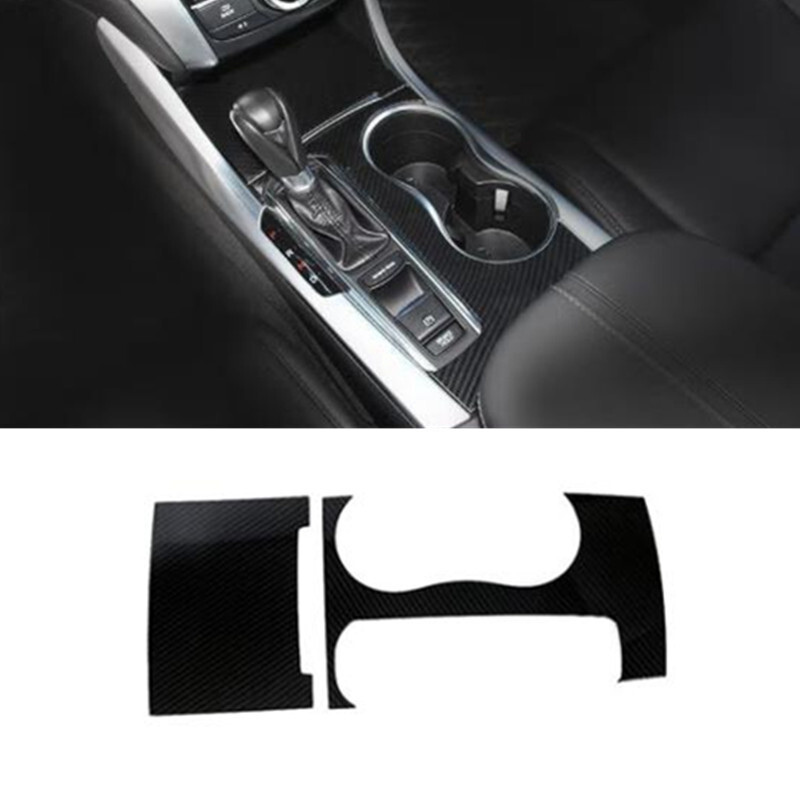 Carbon Fiber Inner Gear Shift Box Panel Cover Trim For Acura TLX 2015-2022