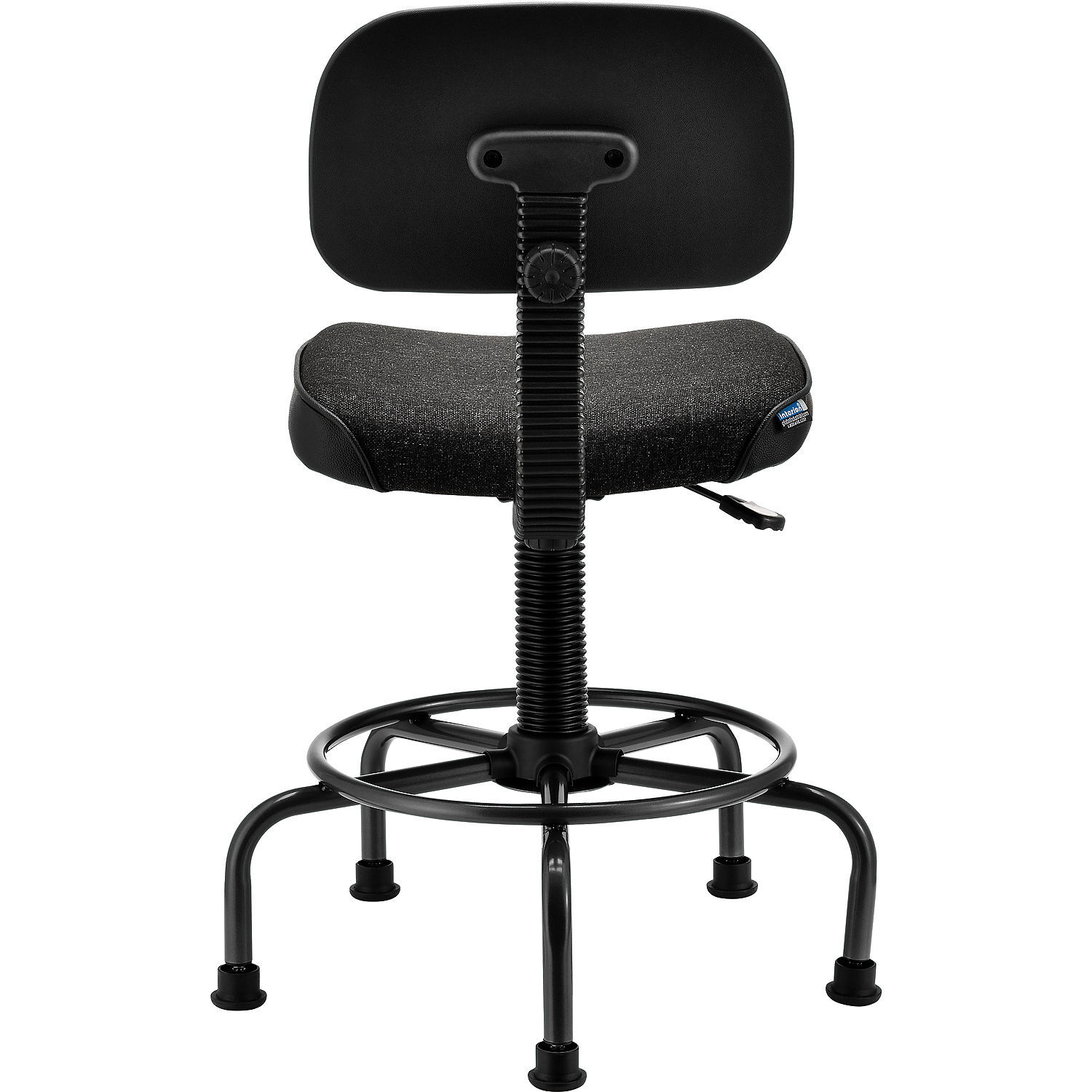 Global Industrial Ultra Comfort Fabric Stool Black