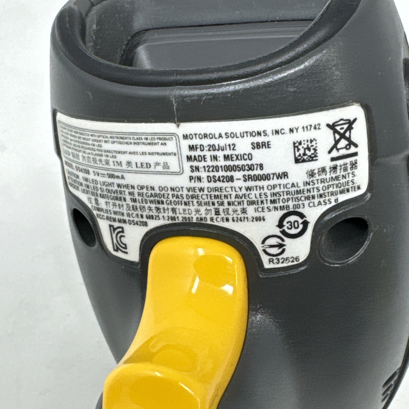 Motorola DS4208-SR00007WR Handheld USB Barcode Scanner with USB Cable