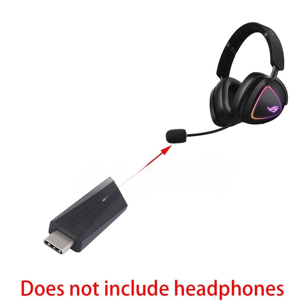 USB-C 2.4G Dongle Receiver Adapter for ASUS ROG DELTA 2 Wireless Headset