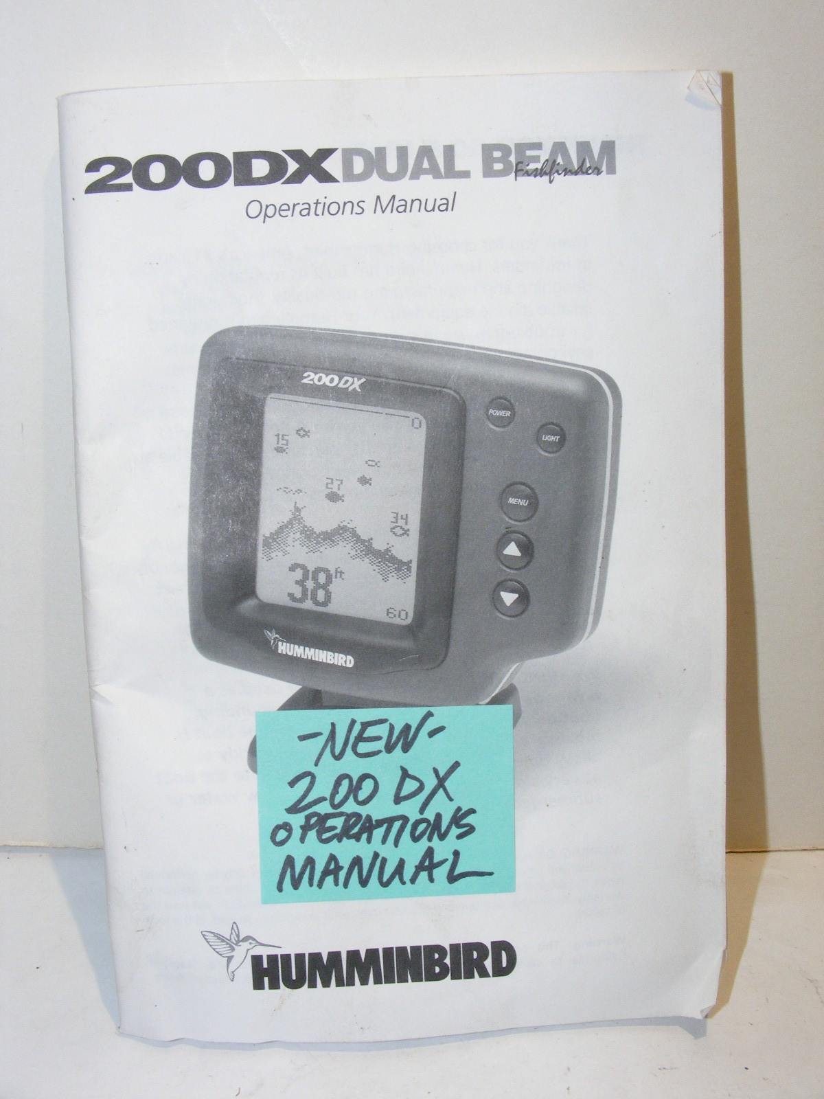 NEW HUMMINBIRD 200DX PRO ANGLER INSTALLATION OPERATIONS 'OWNERS MANUAL ONLY'