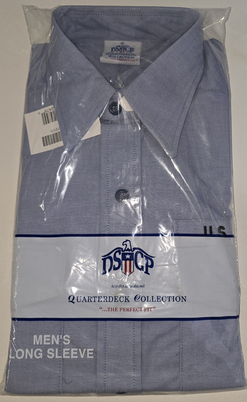 Genuine US Navy Long Sleeve Chambray Man’s Utility Work Shirt (M/L-34SL)