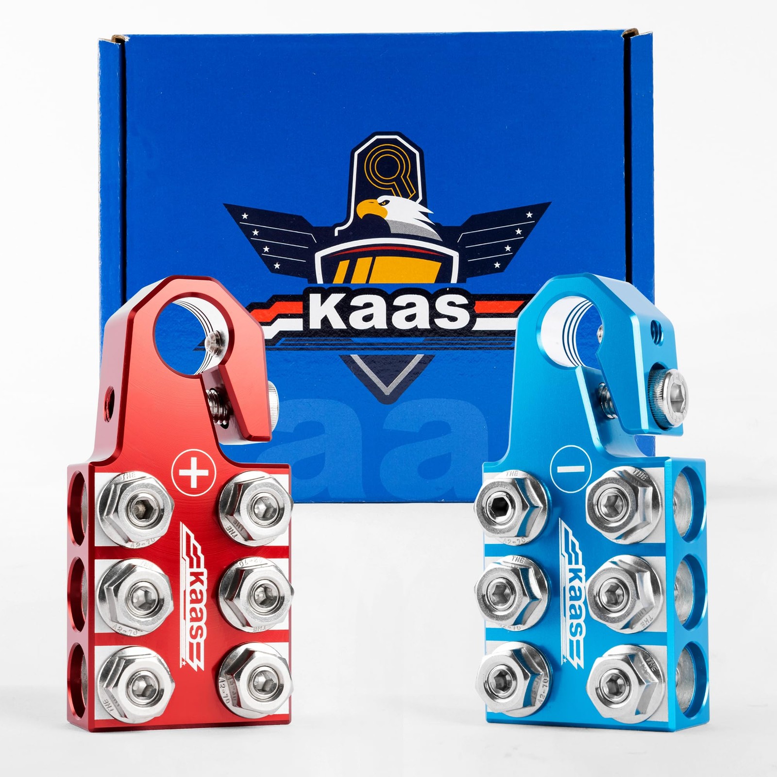 Kaas Battery Terminal Connectors, Colored Anode Top Post Terminal,...