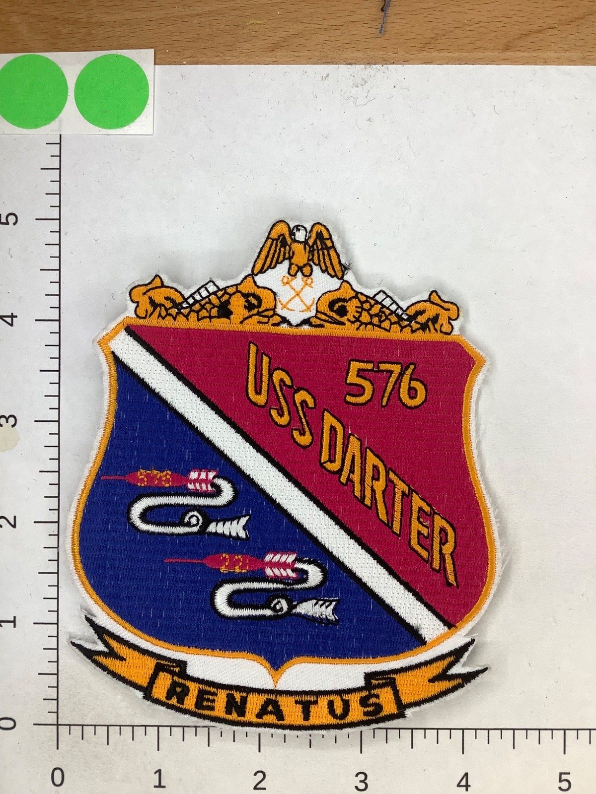 US NAVY USS DARTER 576 SHIPS PATCH