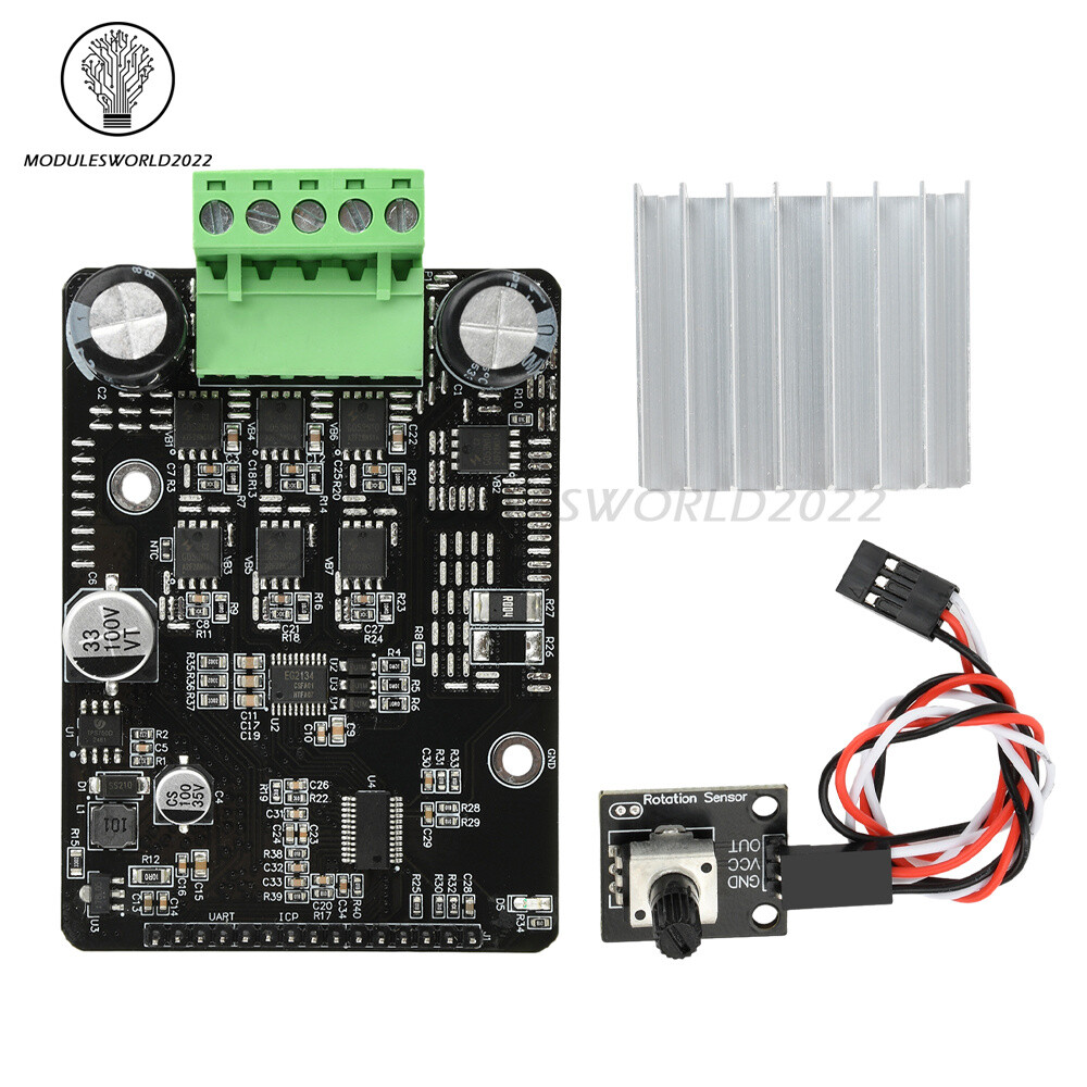 DC 6-80V BLDC 3-Phase DC Brushless Motor Controller 1600W 50A PWM Motor Driver