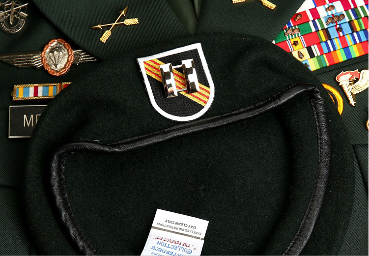 US Army Special Forces Green Beret 5th Group Captain Rank Insignia Cap Size M