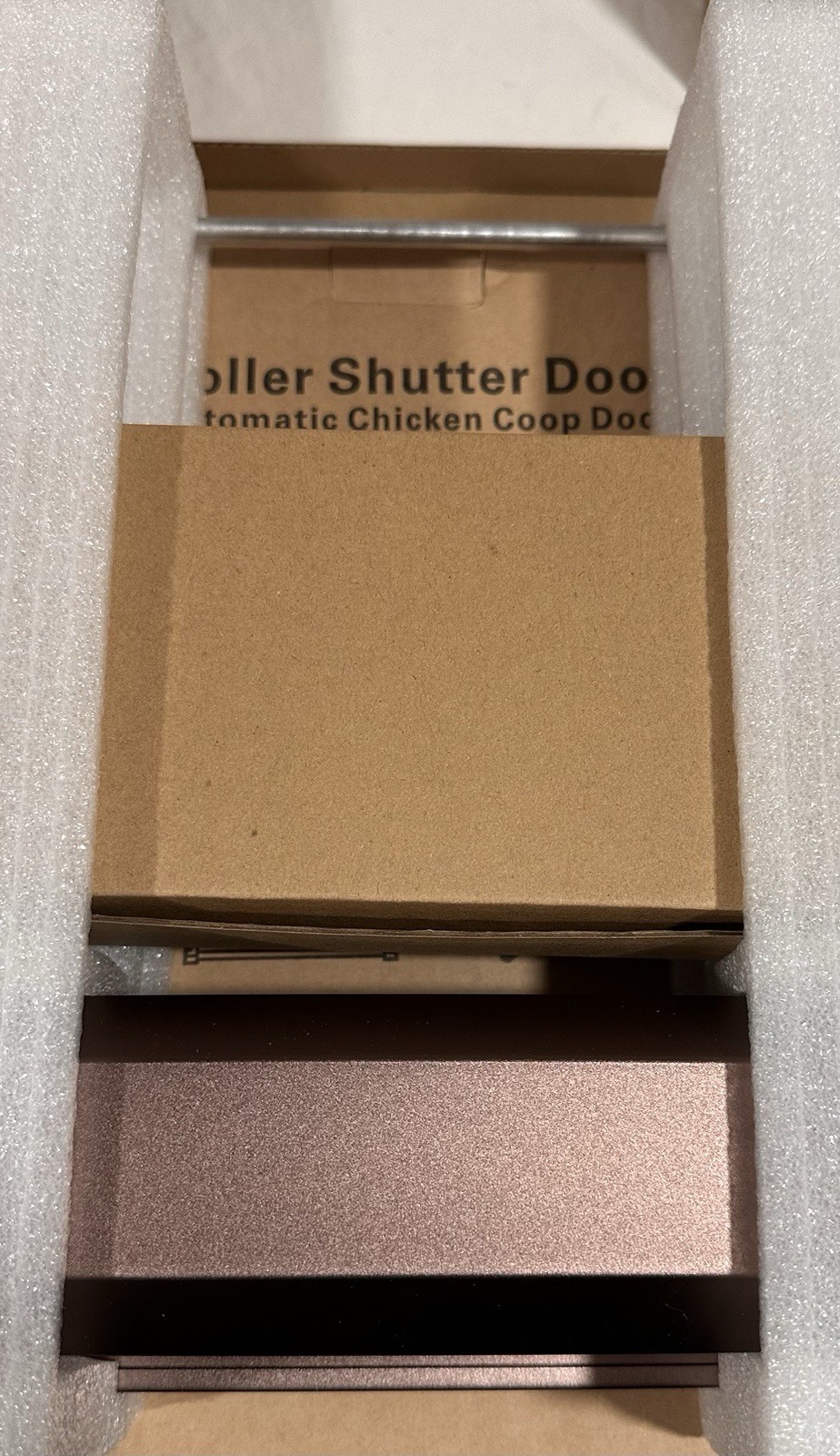 Automatic Chicken Coop Door Roller Shutter W/Remote Brown New In Box