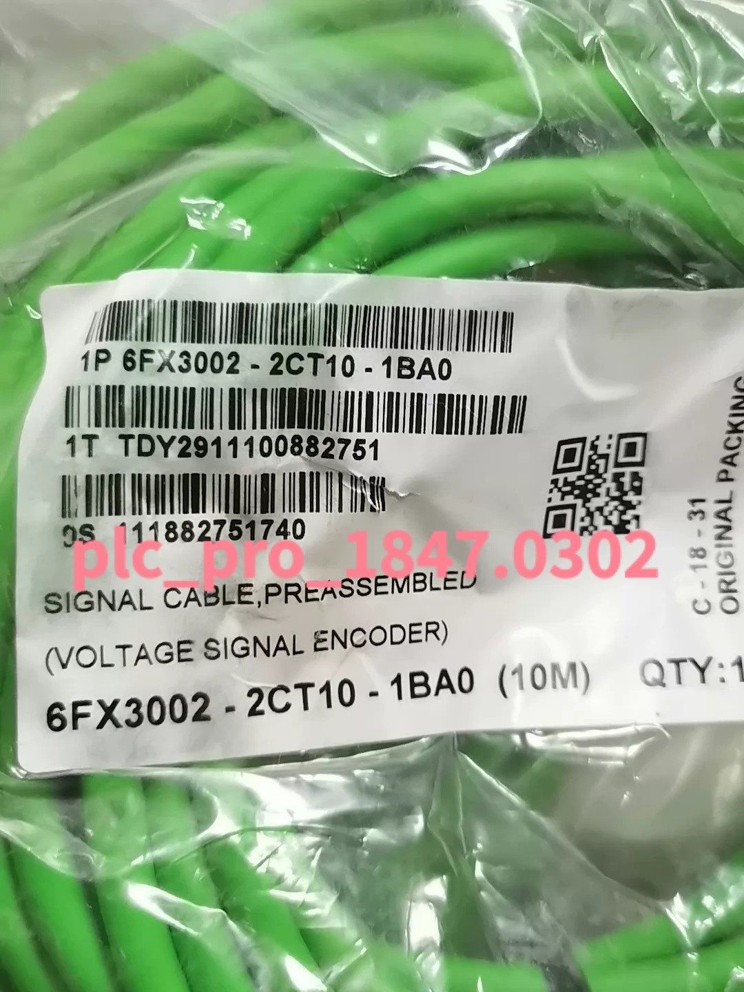 6FX3002-2CT10-1BA0 1PCS New For Siemens 6FX3 002-2CT10-1BA0 10m  Fast shipment