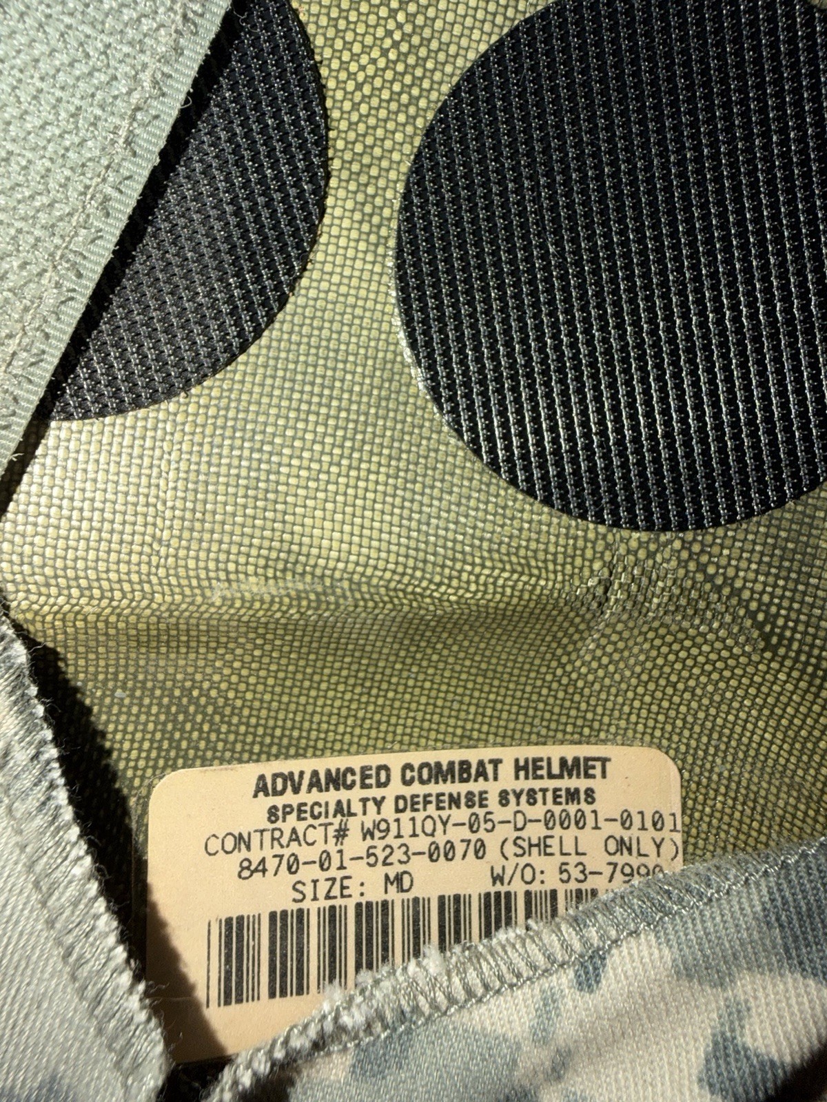 SPECIALTY DEFENSE SYSTEMS SOF Warrior ACH Advanced Combat Helmet Medium EUC