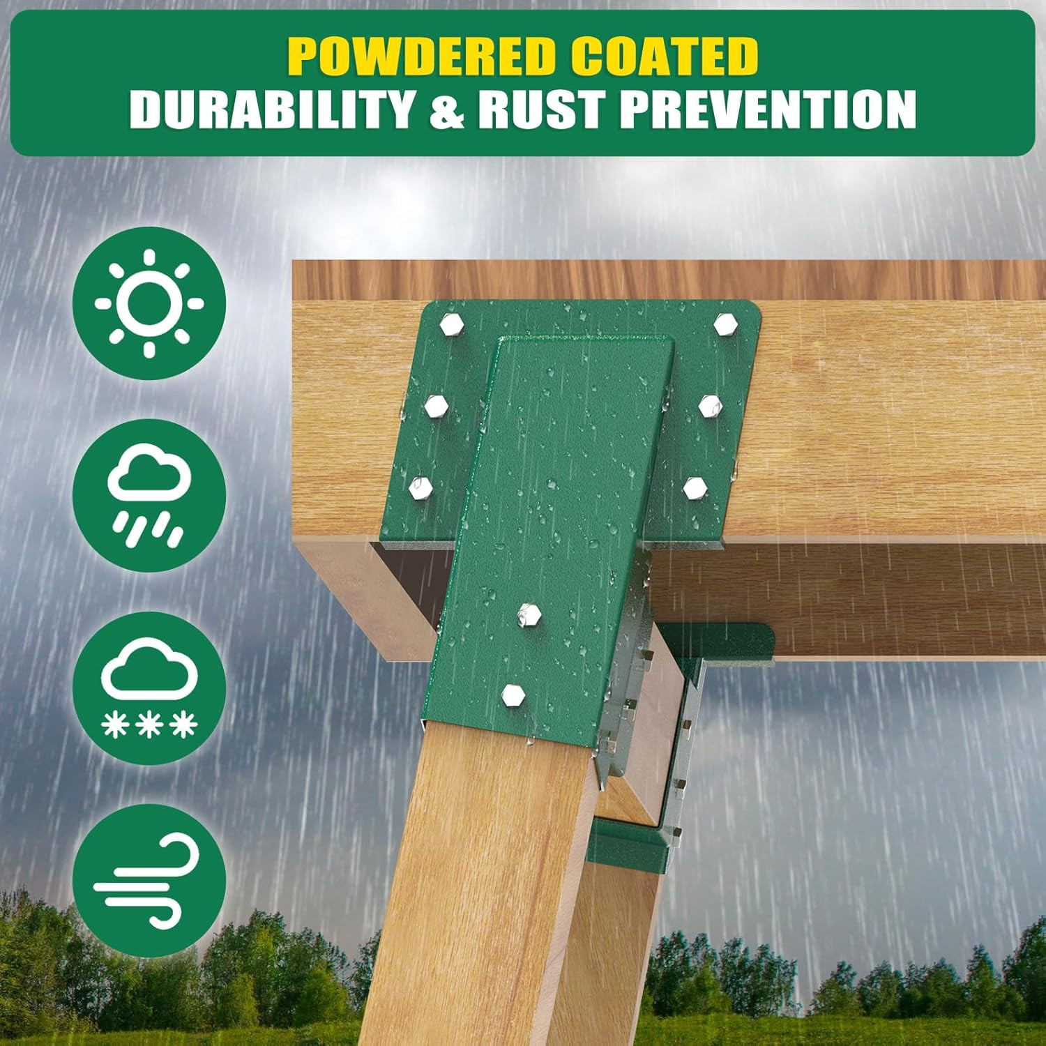 Deer Stand Brackets 4-Pack, Outdoor 4X4 Compound Angle Brackets, Elevator Bracke