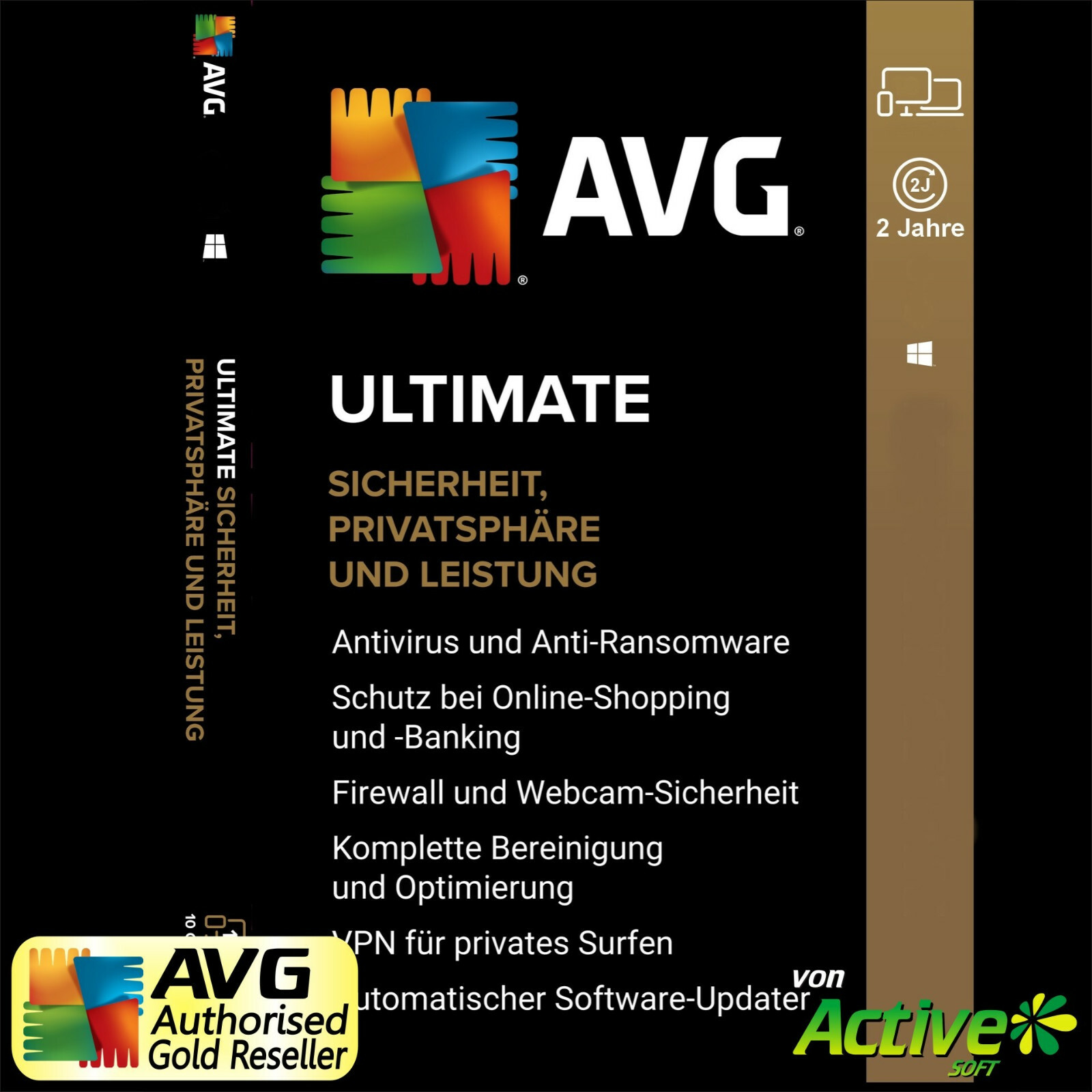 AVG ULTIMATE 2026 1 PC 2 Year | TuneUp, Internet Security, VPN, AntiTrack