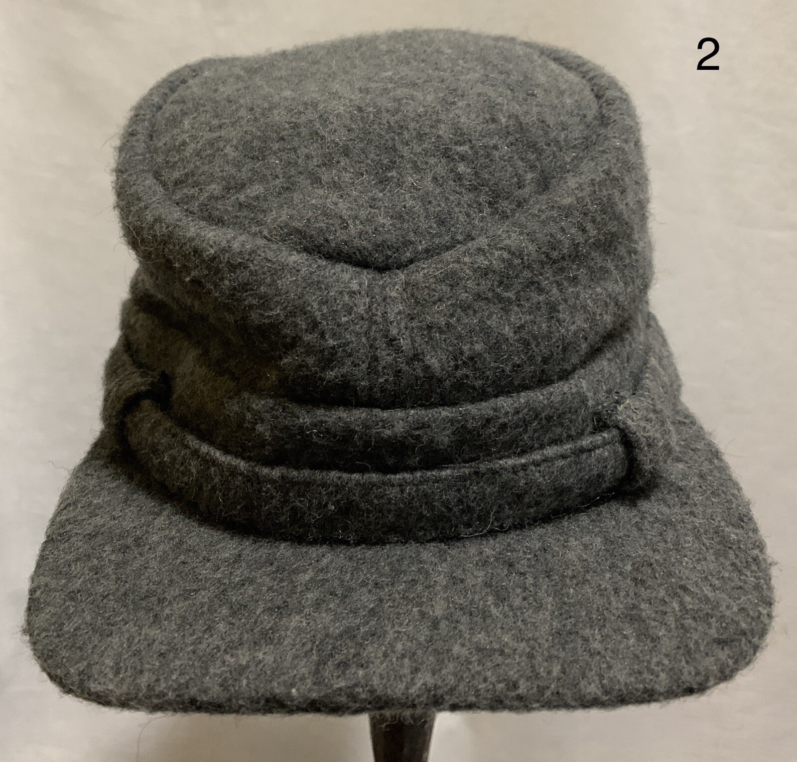 CONFEDERATE Style - Kepi Gray Wool - CIVIL WAR CAP - Size SMALL - Miller Hats