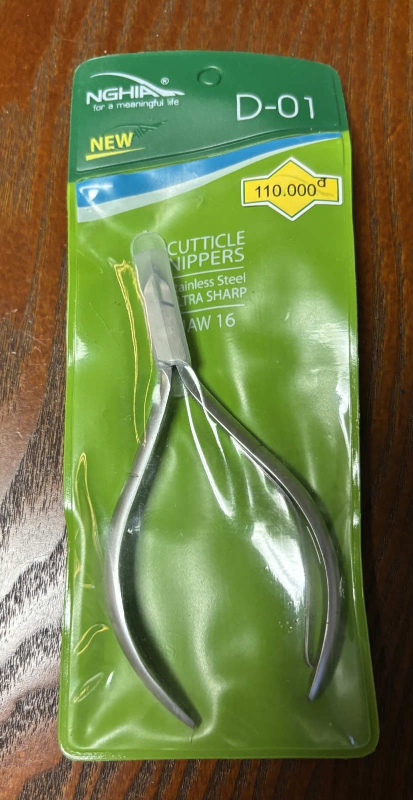 Nghia Cuticle Nippers Stainless Steel D-01, One Spring New Jaw 16
