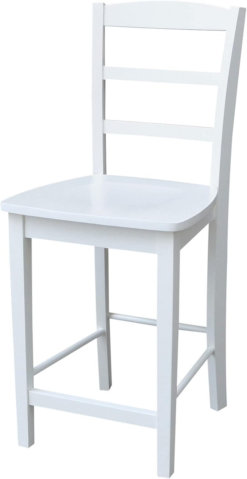 International Concepts Madrid Counter Stool-24 Seat Height Chair, White
