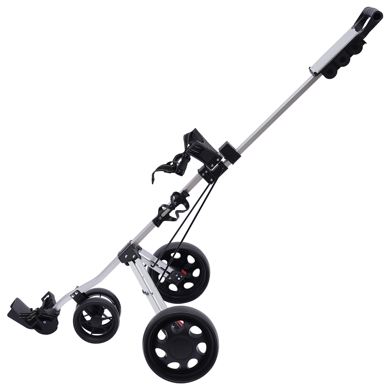 3 Wheel Golf Push Cart Lightweight Push Pull Golf Cart Trolley Sturdy Foldable