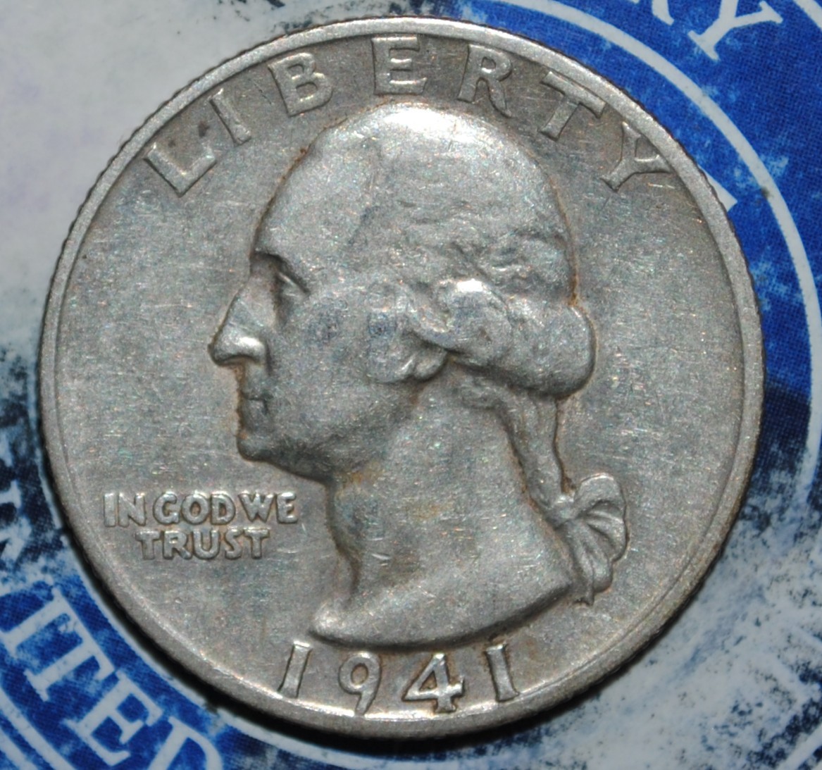 EF 1941 S Washington Silver Quarter  FS 503 {{{D388
