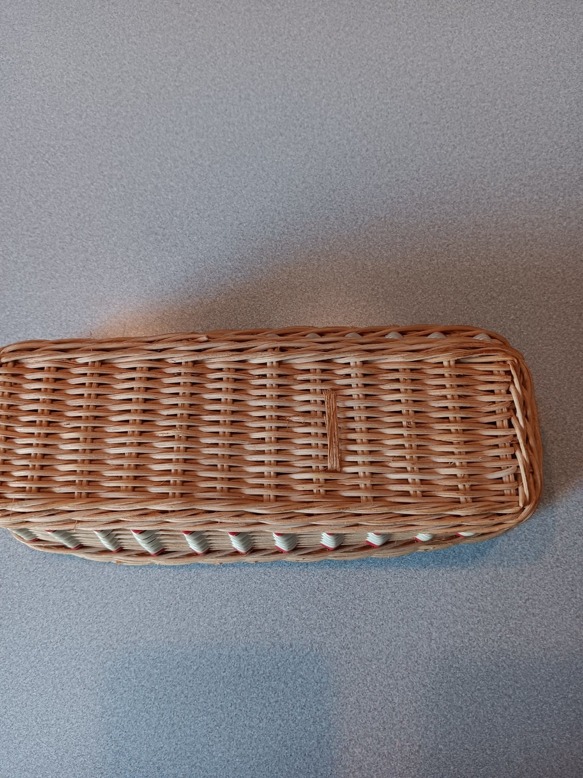 Vintage Woven Cracker Basket Rectangular
