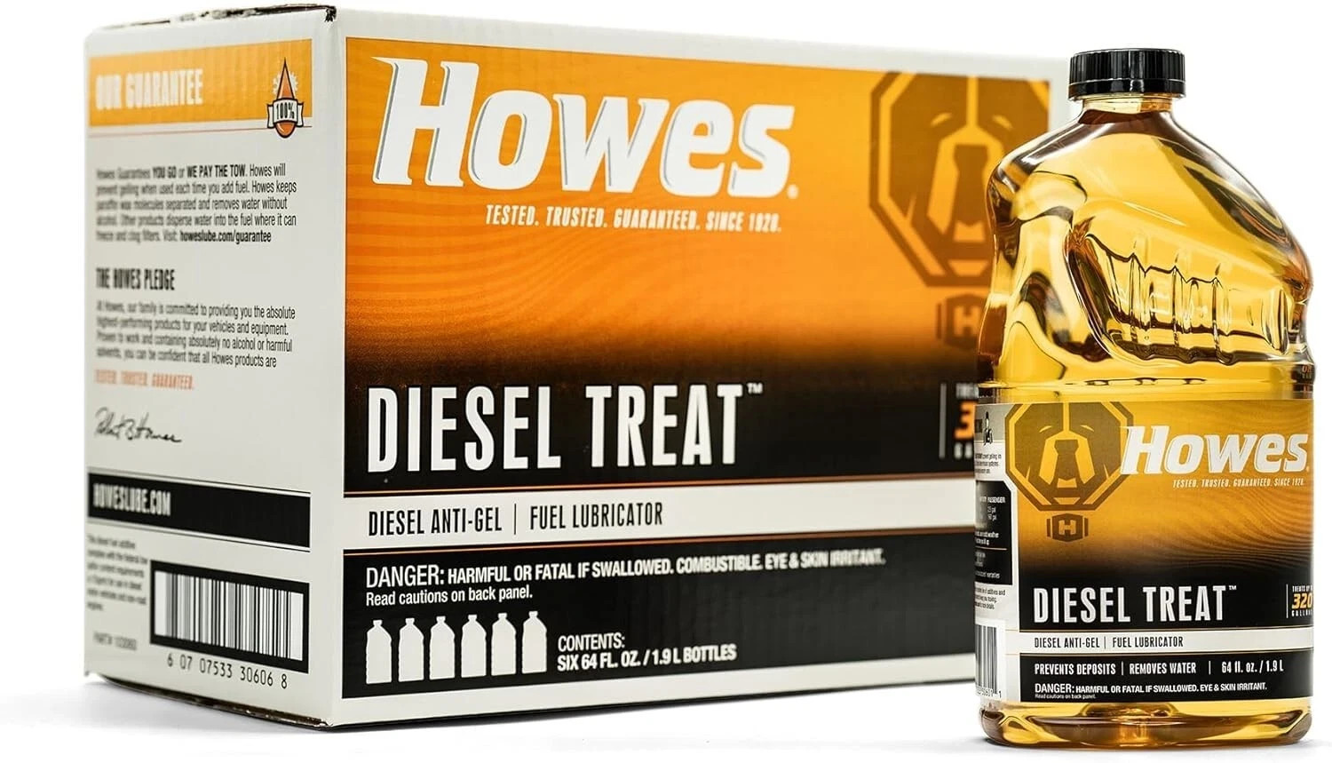 Howes Diesel Treat Fuel Additive Anti-Gel Lubricator Cleaner 64 oz, CASE OF 6