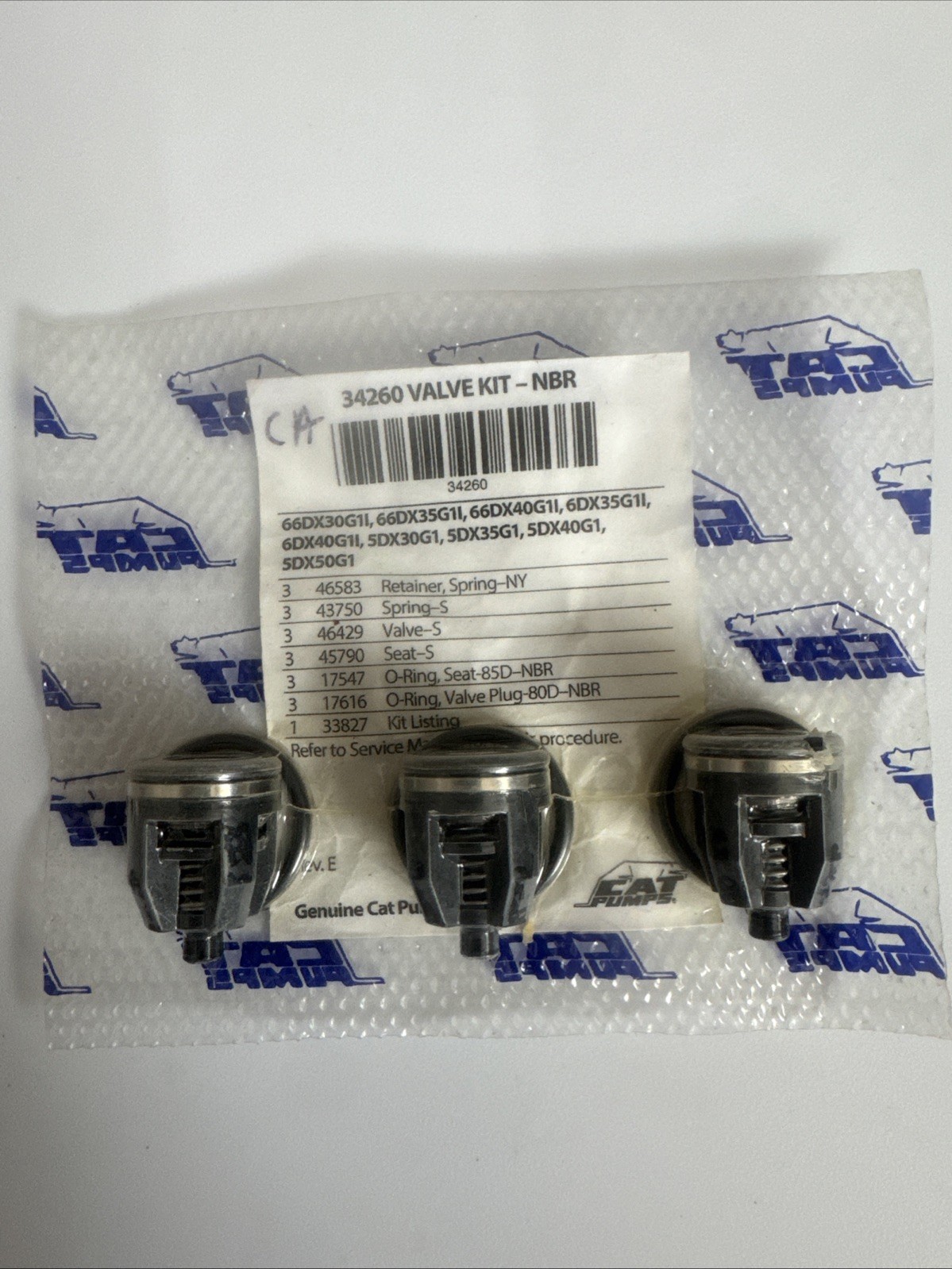 34260 CAT PUMPS OEM VALVE KIT – REPLACEMENT FOR 5DX, 6DX & 66DX SERIES PUMPS