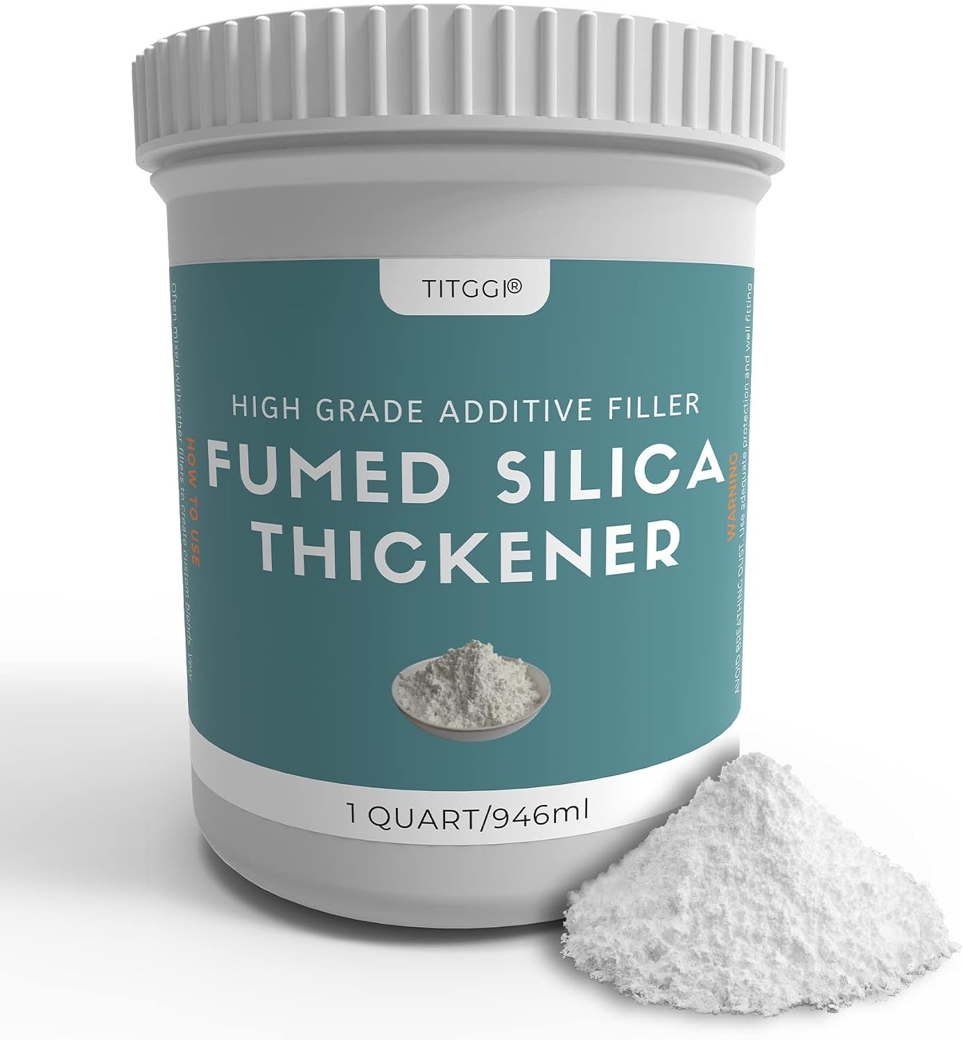 1 Quart 100% Pure Fumed Silica Powder, Advanced Thickener for Epoxy, Paints, Var
