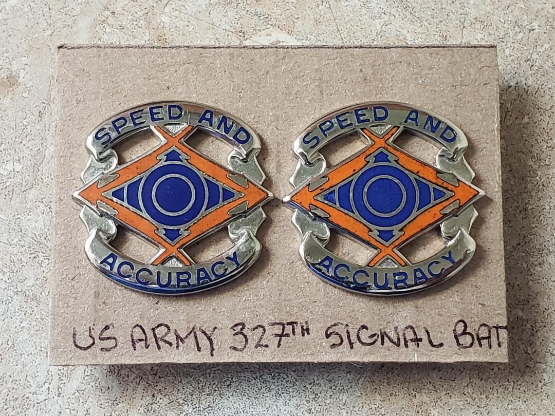 327th Signal Battalion Crest DUI (Pair)