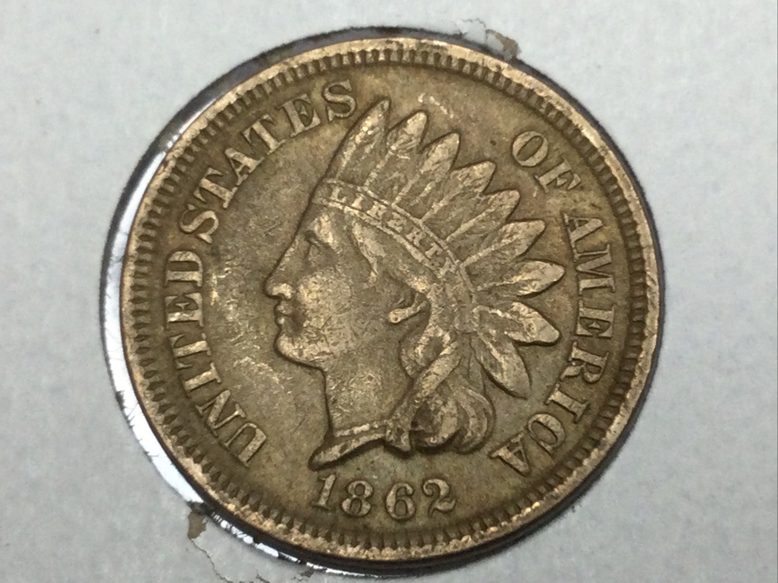 1862 Indian Cent in extra fine