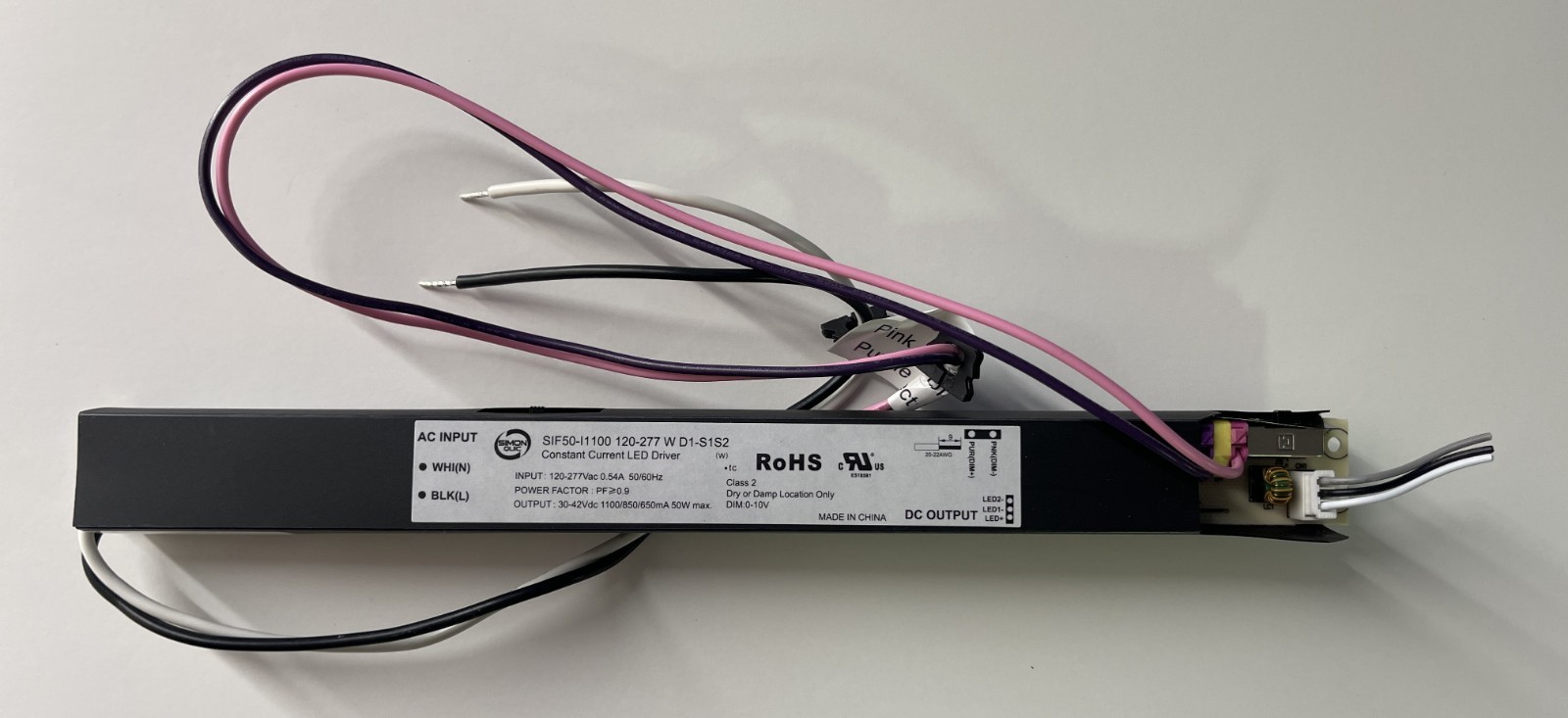 NEW 2-PC SIMON QUIC SIF50-I1100 120-277V 50W LED DRIVER SELECTABLE POWER & COLOR