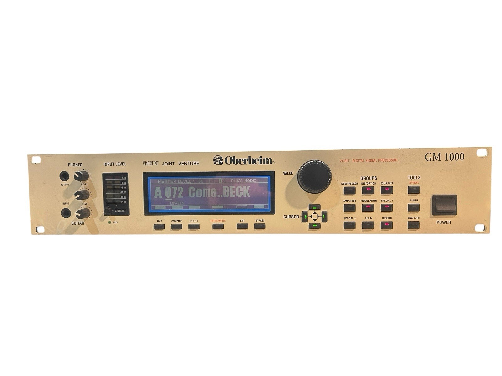 Oberheim GM 1000 Professional Guitar Multi-Effects Processor Rackmount Tested