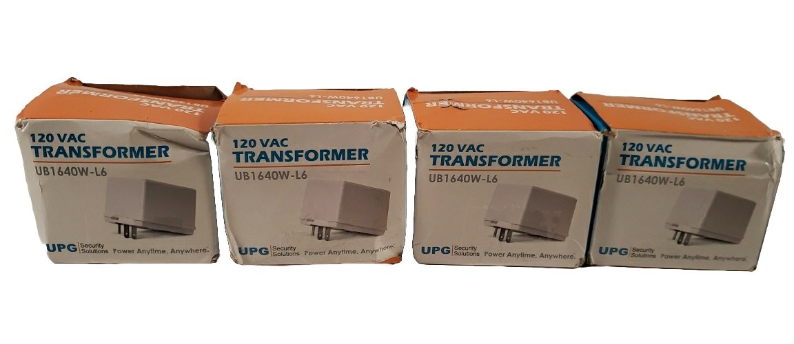 Lot Of 4 UPG Security Solutions 120 VAC Transformer UB1640W-L6