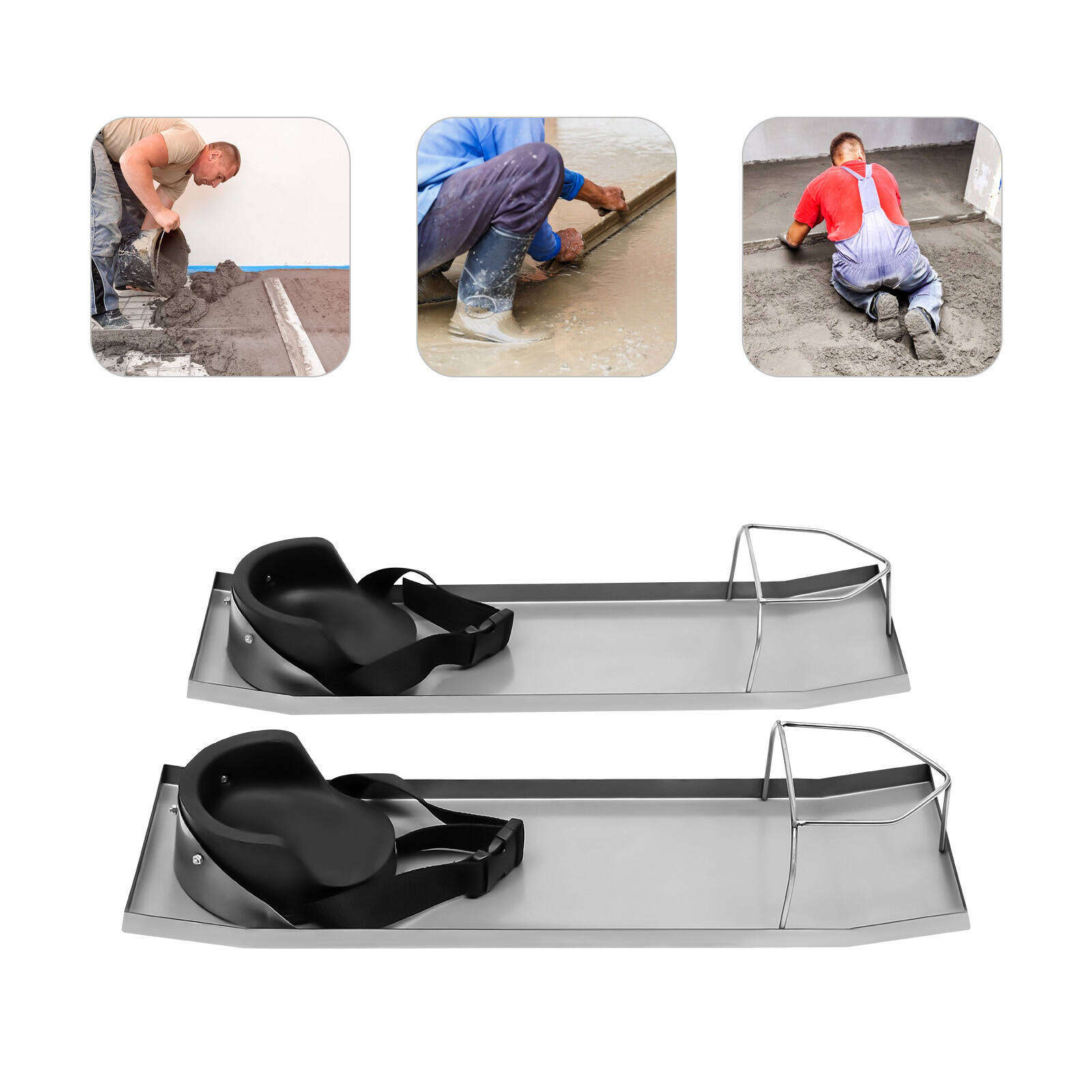 Concrete Knee Boards Slider 30'' x 8'' Stainless Steel Concrete Sliders Concrete