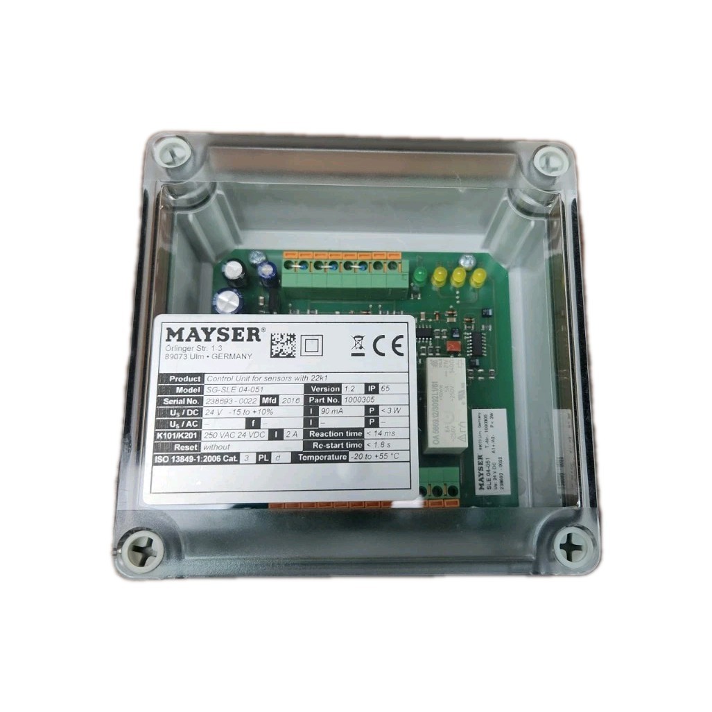 Mayser 250VAC 24VDC Safety Control Unit Board & Enclosure SG-SLE 04-051, 1000305