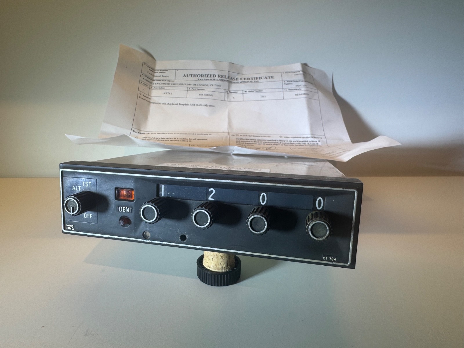 Bendix/King 066-1062-01 KT 78A ATC Transponder 14V FAA 8130 S/N 7361 Mode A/C