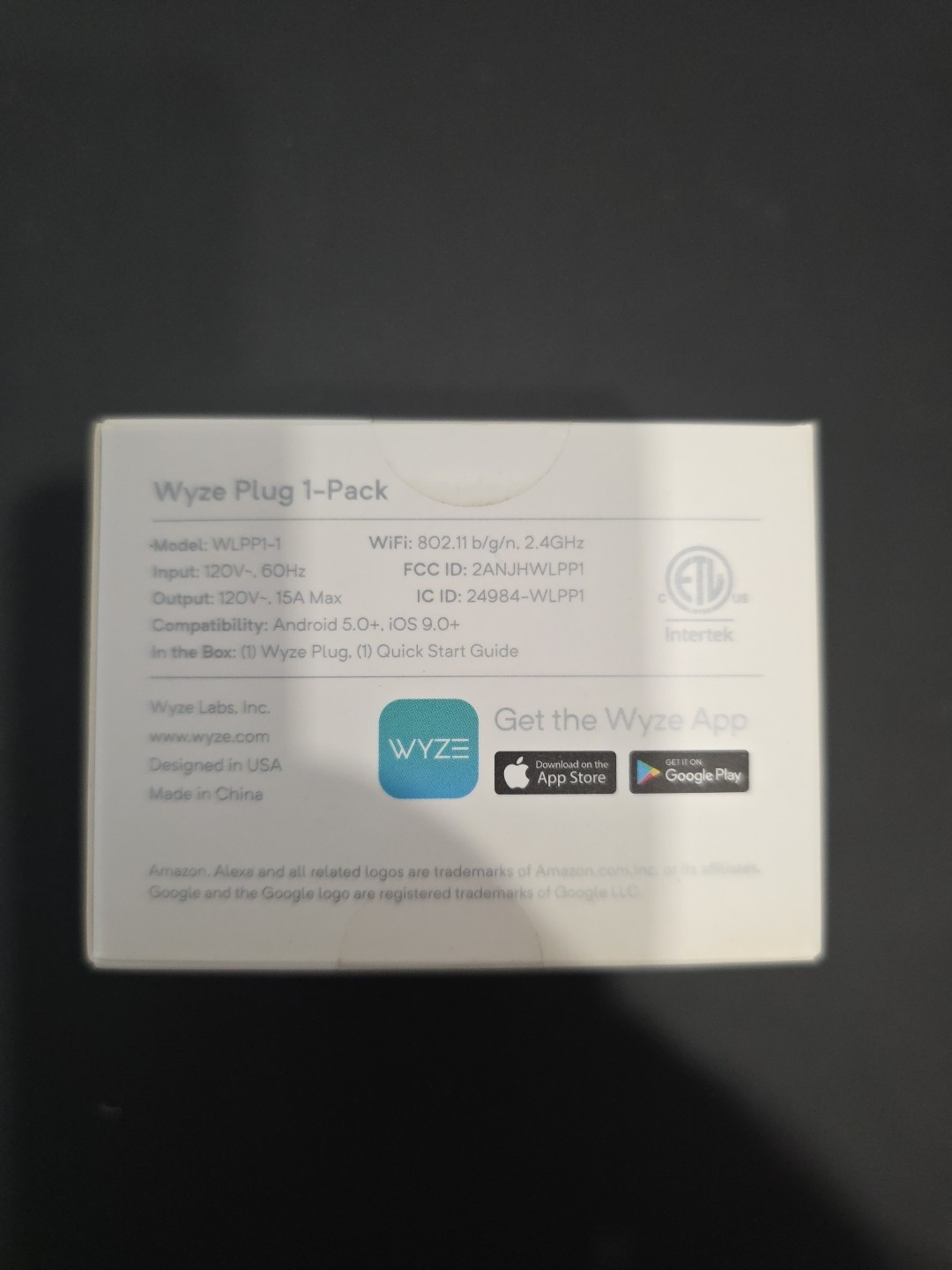 WYZE WLPP1-1 Smart Plug - White NIB