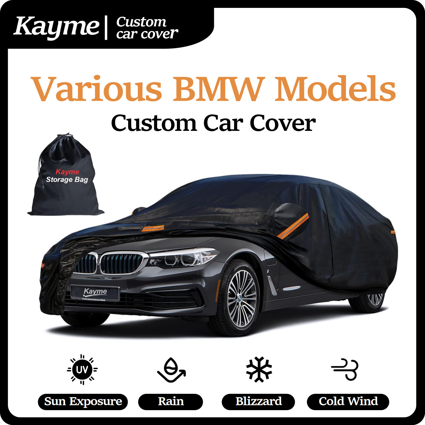 BMW Custom Car Cover, 7-Layer Waterproof, For 2/3/4/7 Series, X1/X3/X6/X7, Z3/Z4