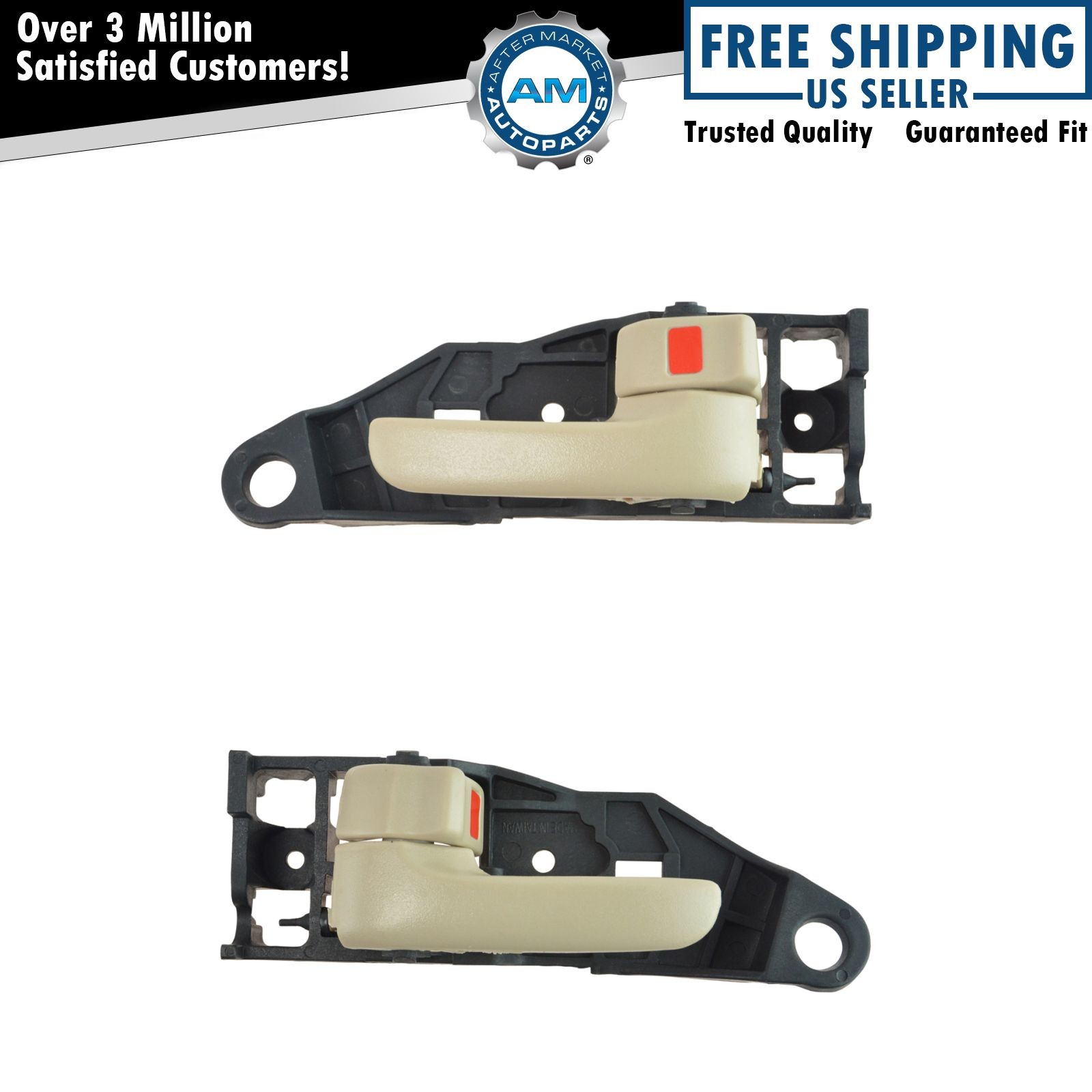 New Interior Inside Door Handle Pair LH & RH Set Ivory Finish for Toyota Solara