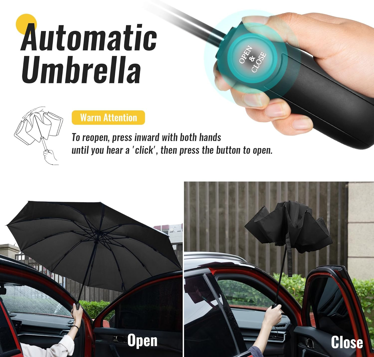 Conlun Travel Inverted Umbrella Compact Windproof- Automatic Reverse Umbrellas f