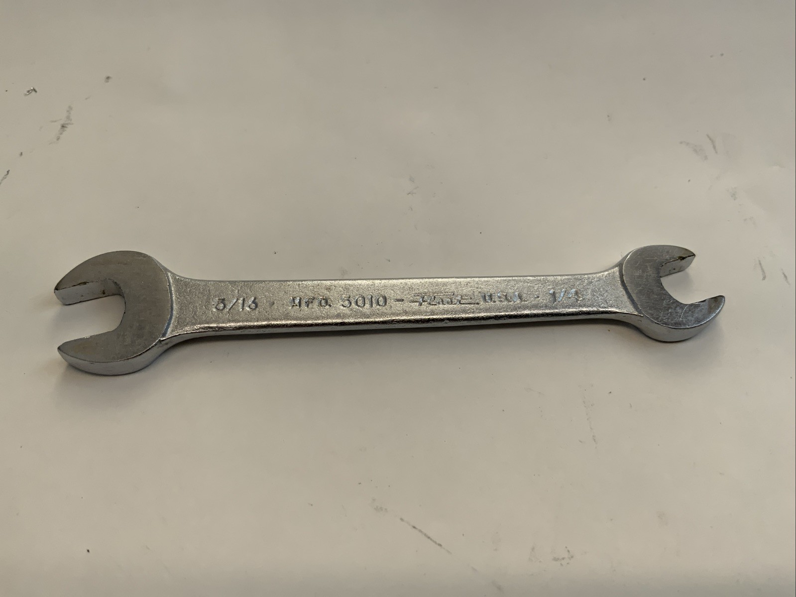 Fleet 5010, 5/16in. X 1/4in. Open End Wrench, USA