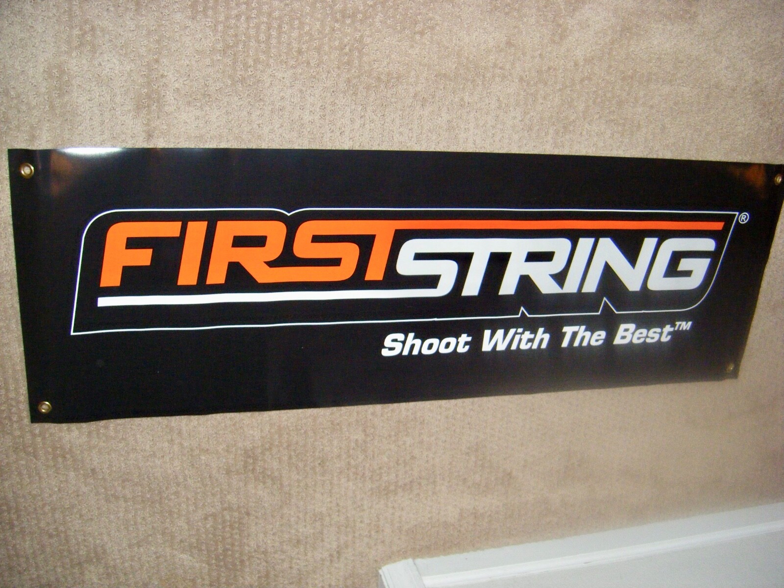 New First String Bowstrings Vinyl Banner (LAST 1)