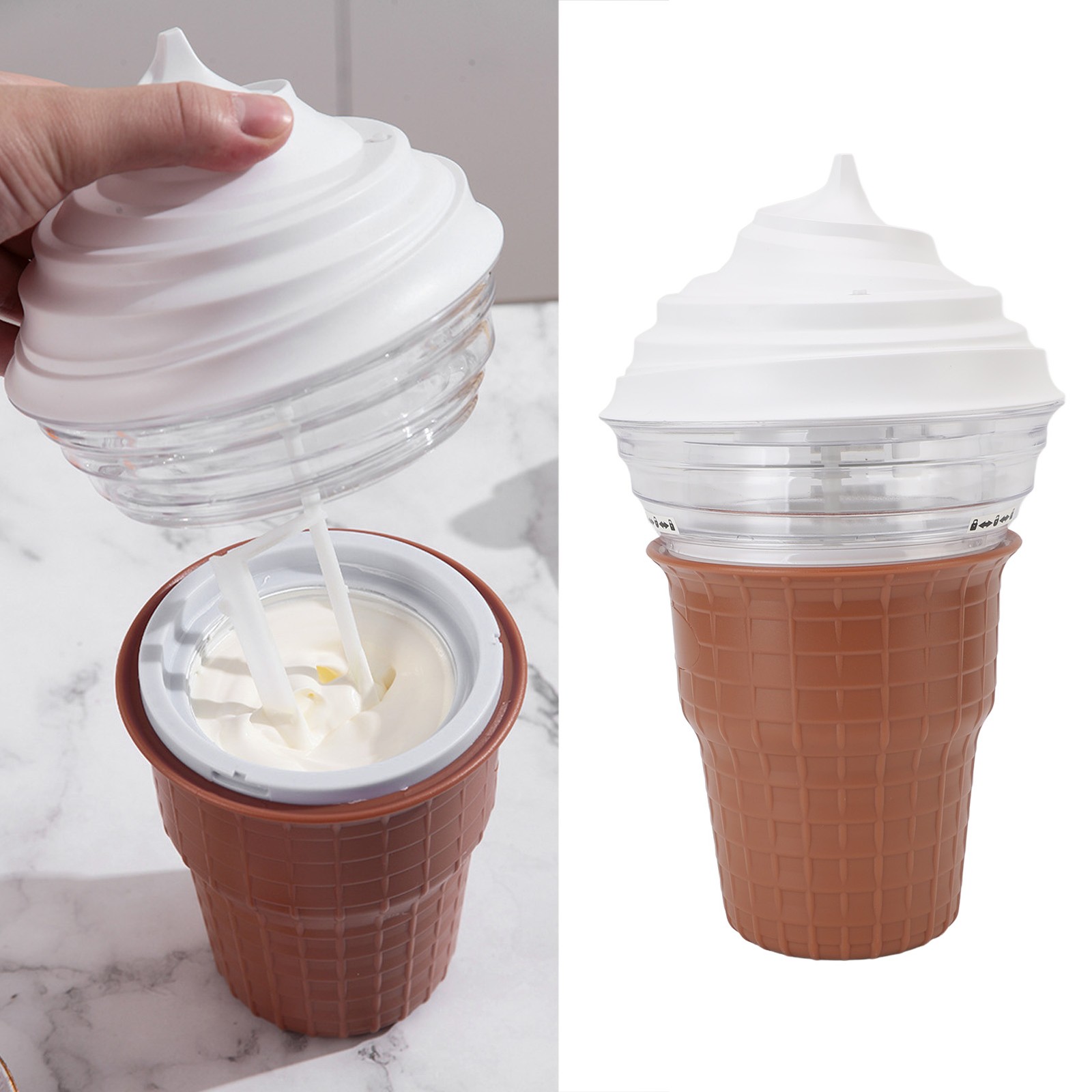 JY DIY Ice Cream Maker Machine For Homemade Ice Cream Sorbet Frozen Yogurt