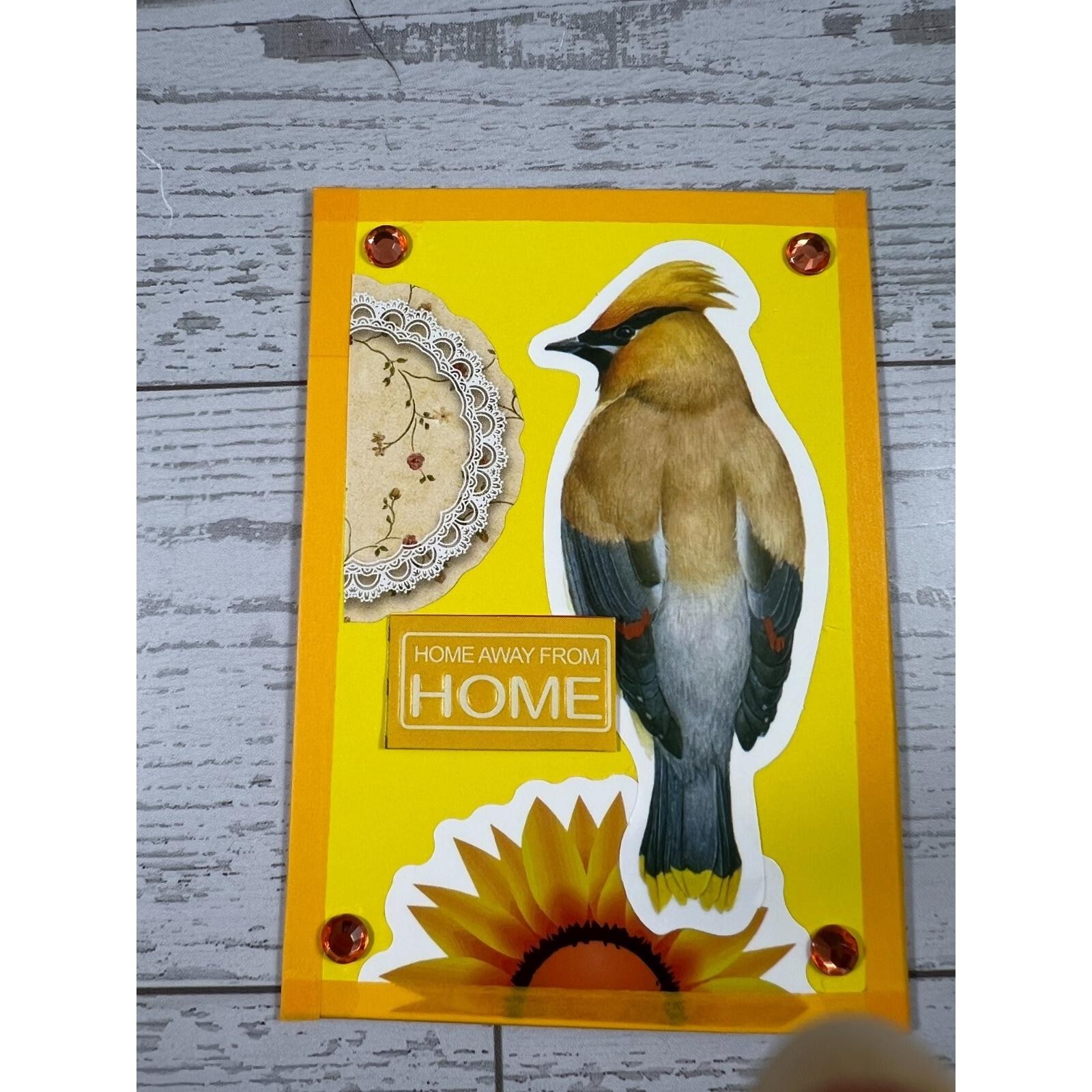 Mixed Media Collage Art Card OOAK ACEO ATC - Home Away From Home