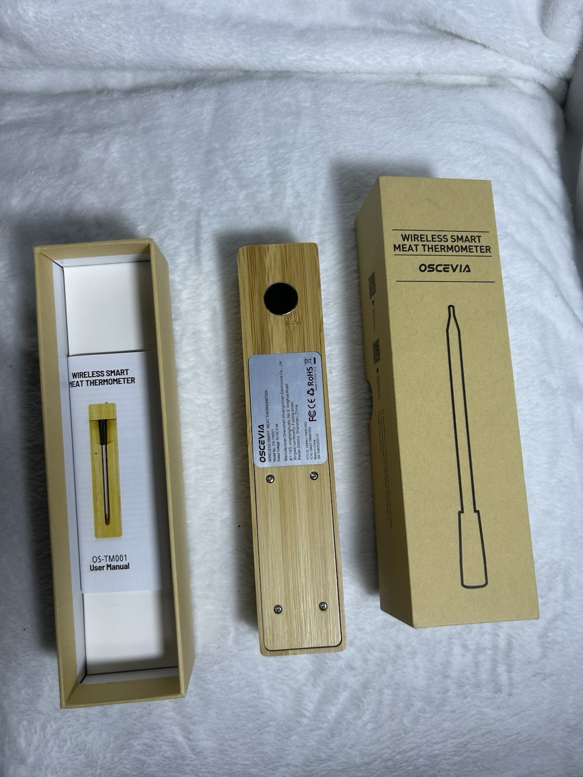 Oscevia Wireless Meat Thermometer Bluetooth BBQ Thermometer with APP Control
