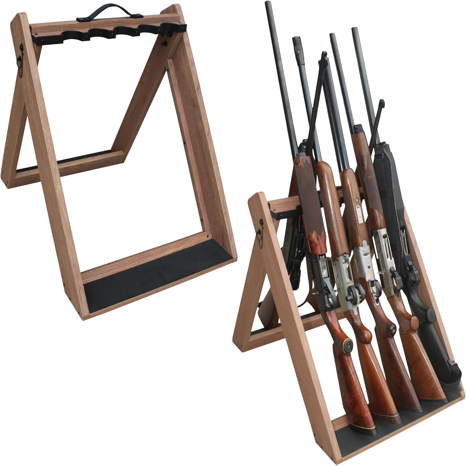 Portable Folding 10 Gun Storage Rack Folding Easy to Assembly Gun Rack Stand US