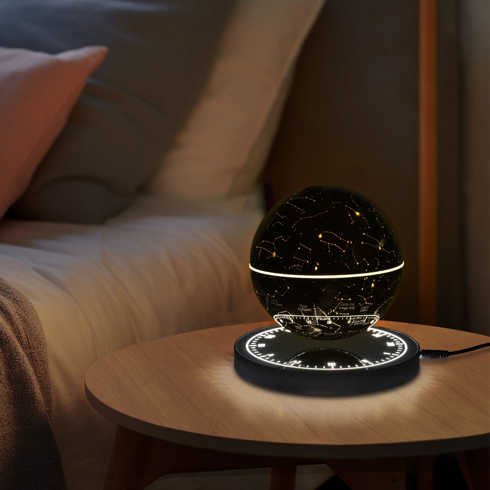 6in Magnetic Levitating Globe with LED Floating Globe Auto-Rotating Globe