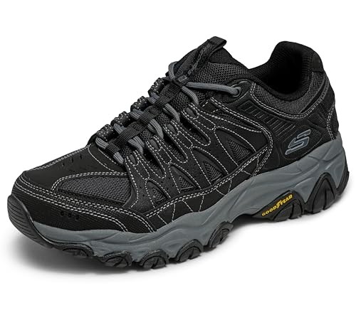 Skechers Men's After Burn M.Fit 2.0 Mens Outdoor Trail Sneakers, Black/Charcoal,