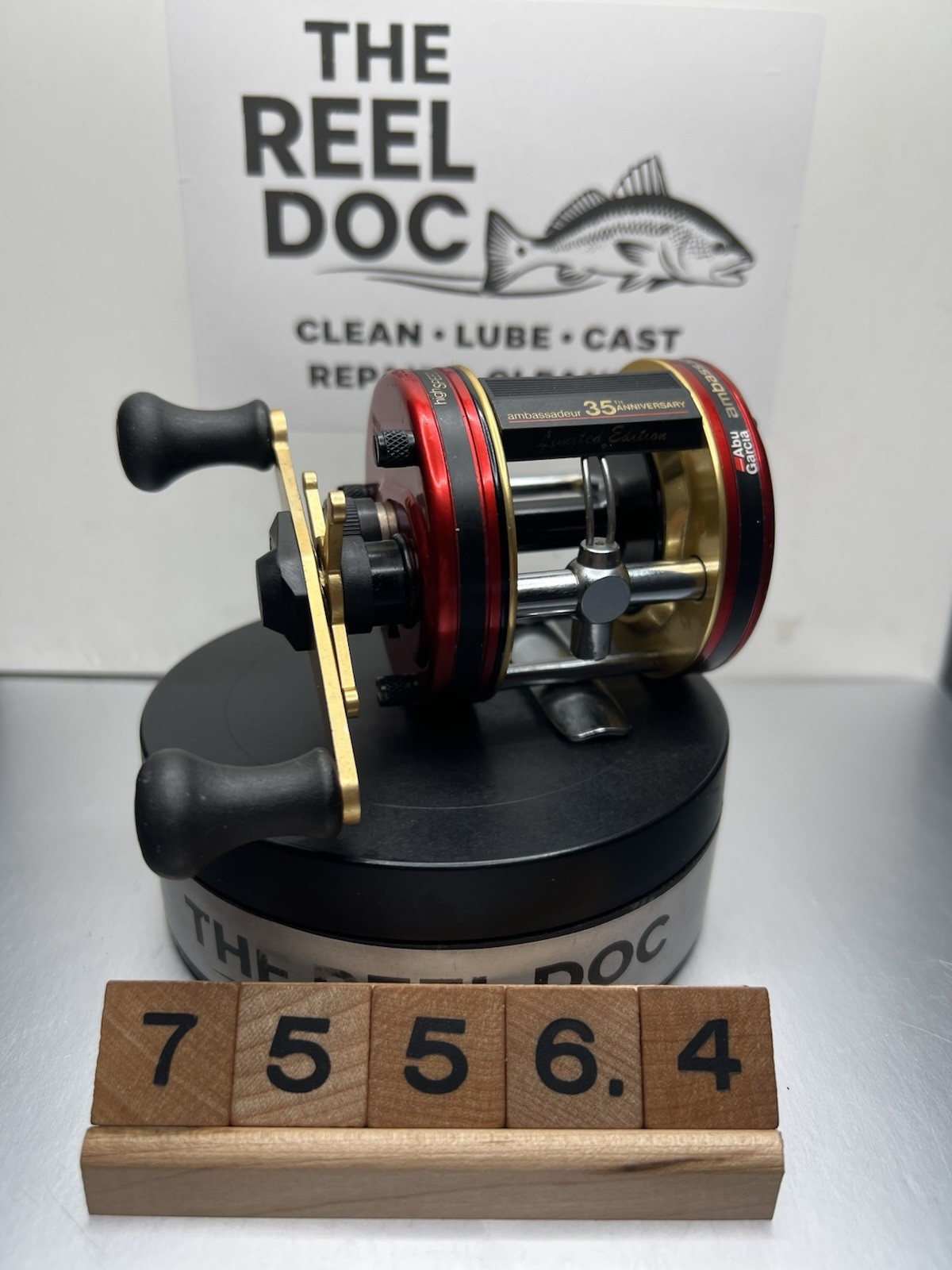 Abu Garcia 5000 35th Anniversary Red Gold Sweden 75564 Serviced By The Reel Doc