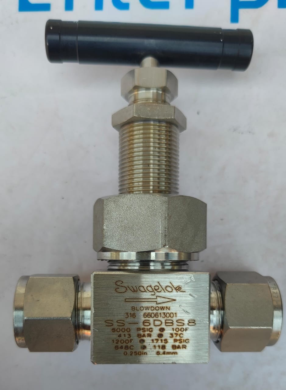 SWAGELOK SS-6DBS8 BLOWDOWN NEEDLE VALVE LOT OF 2