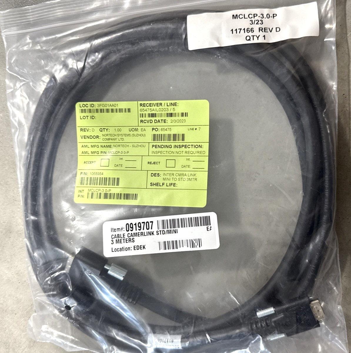 Applied Materials 117166 Camera Link Cable SDR MDR (US SELLER) *NEW*