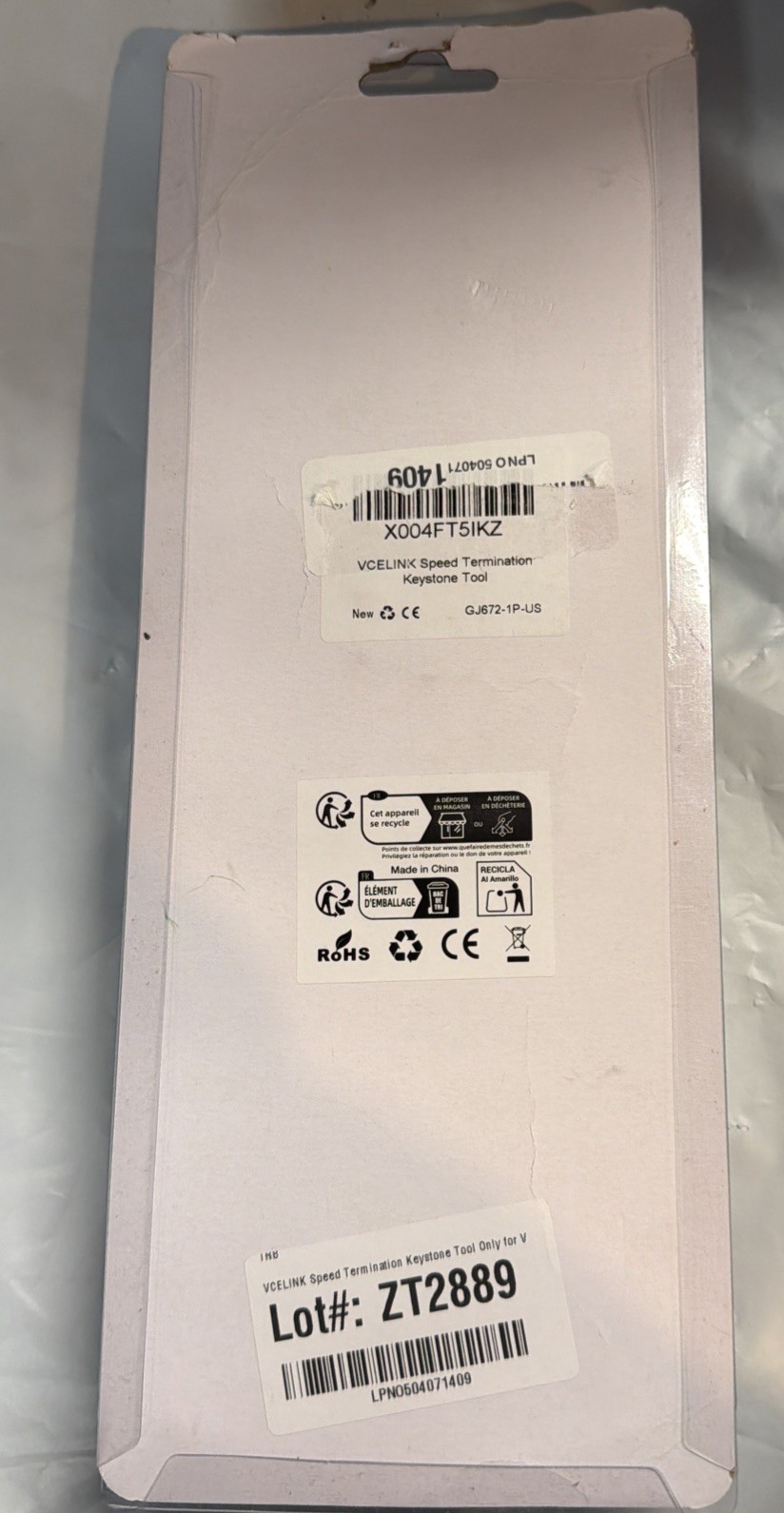 Speed Termination Keystone Tool Only for VCE 90-Degree Keystone Jacks, Cat5e/...