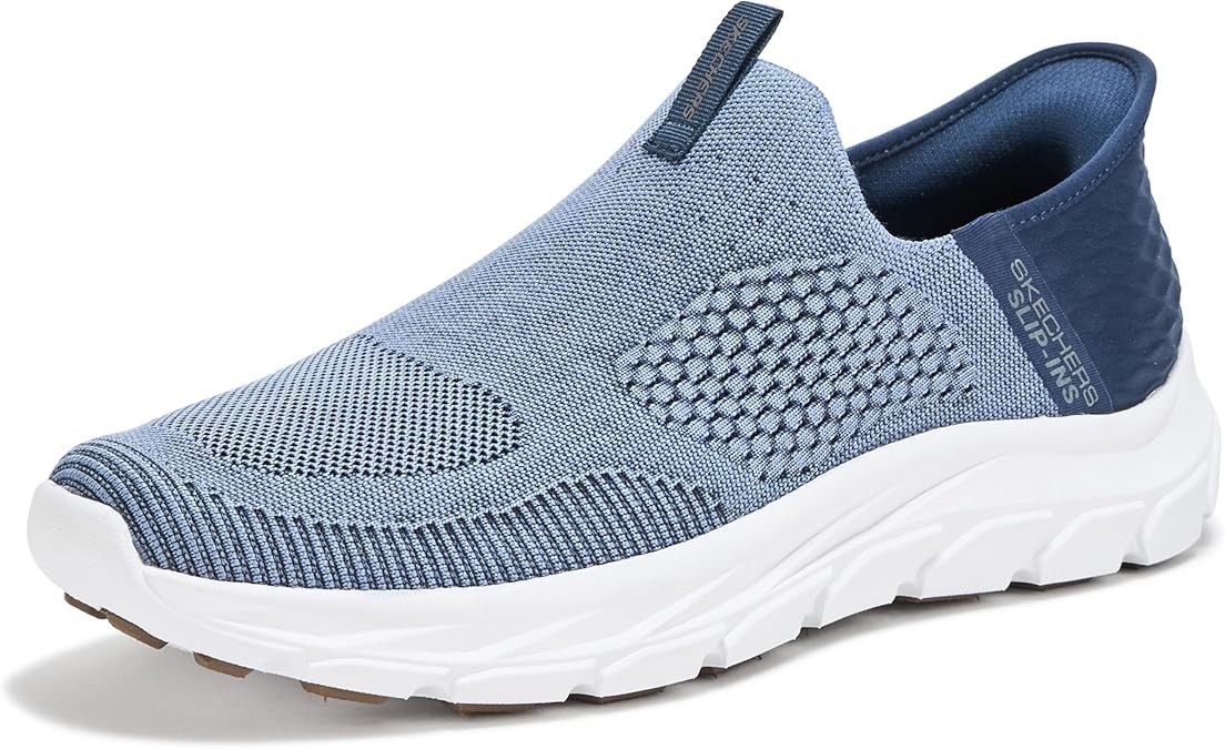 Skechers Slip Ins Shoes Men's Blue Comfort Casual Memory Foam Hands Free 205466